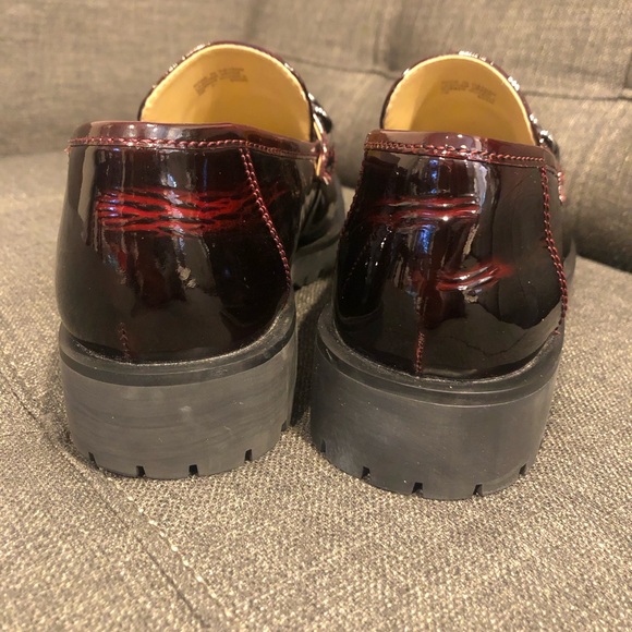 Michael Kors size 7 patent deep red leather Blaine loafers - Picture 4 of 5